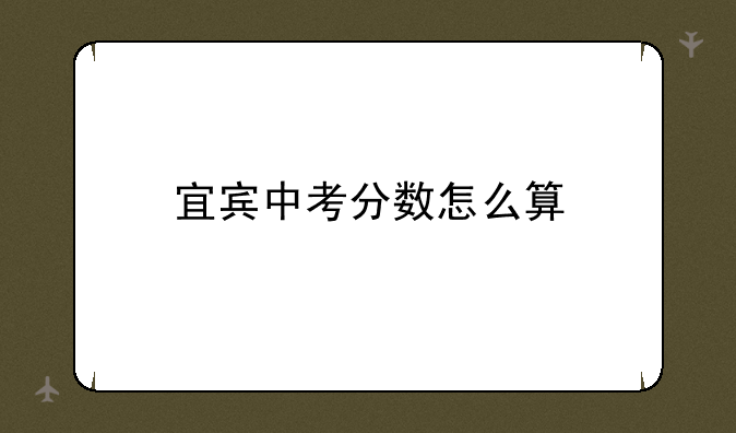 宜宾中考分数怎么算