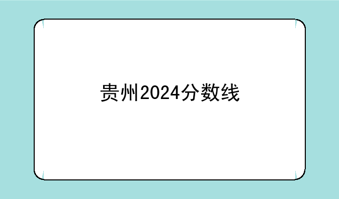 贵州2024分数线